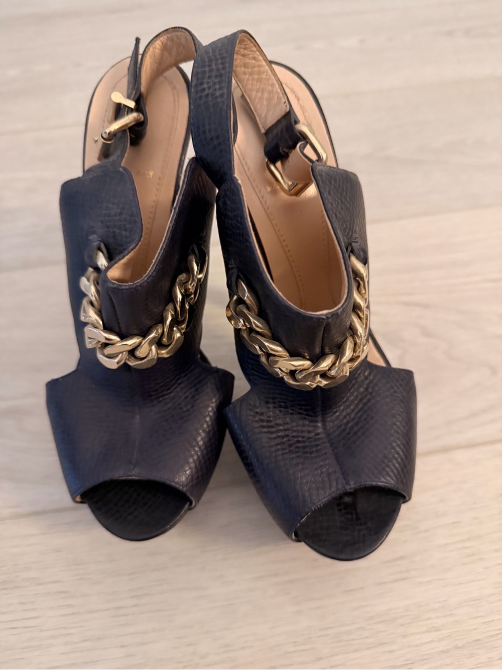 Fendi Navy Mule Sandals Size 36